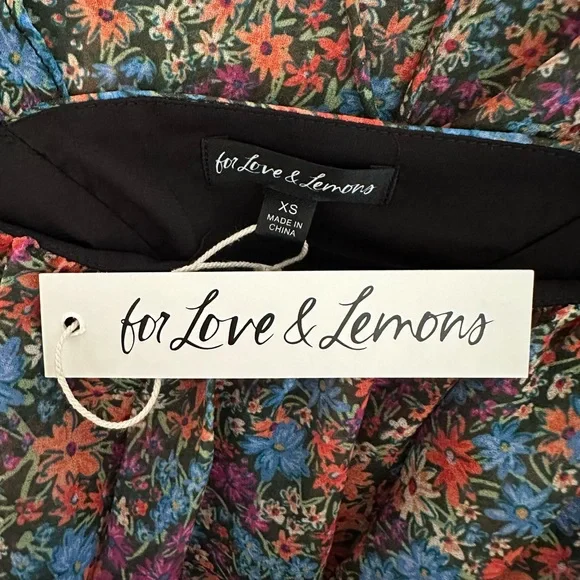 NWT For Love & Lemons Sheer Floral Brittany Dress – Size XS - Picture 14 of 16